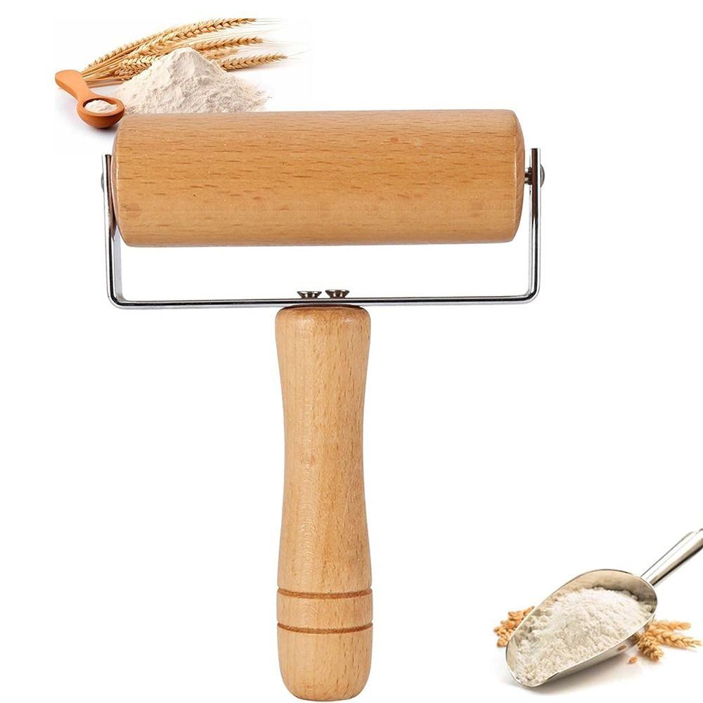 Non-Stick Dumpling Skin Artifact Wooden Handle Rolling Stick Cake Dough Roller  Kitchen Accessories