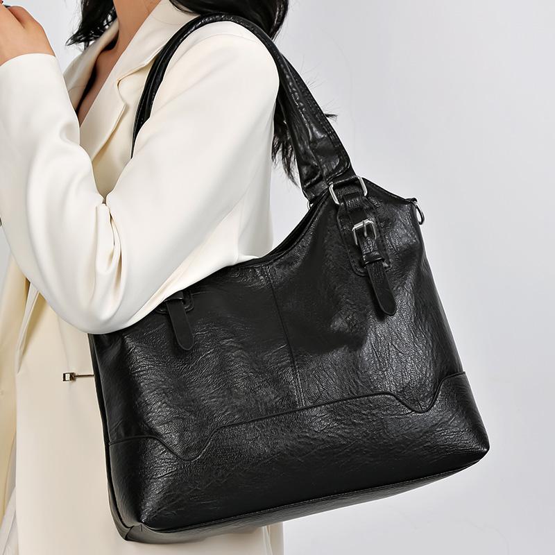 Женская сумка-тоут из мягкой кожи, большая вместительная сумка через плечо через плечо