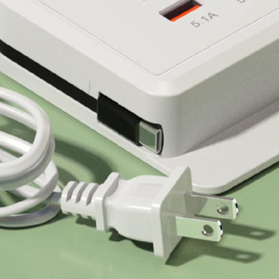 Быстрое USB-зарядное устройство с подставкой, универсальное, 4 порта, 5,1 А, многопортовое, компактная зарядная головка для мобильных телефонов, для Apple, для Android