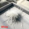 Women Fashion Feather Headwear Jewelry Decor Bridal Hairband Ostrich Feathers Brooch Pin
