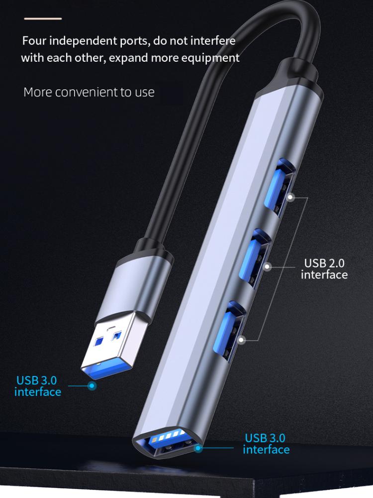 Расширения мини-USB-концентратора, 4-портовый USB-концентратор 3.0, концентратор 2.0, USB-адаптер, станция, ультратонкий портативный концентратор данных, USB-разветвитель