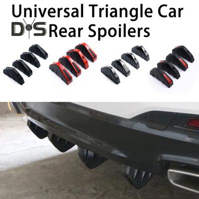 4 шт. износостойкие спойлеры на бампер, диффузор, тонкая работа, прочные универсальные треугольные задние спойлеры для губ
