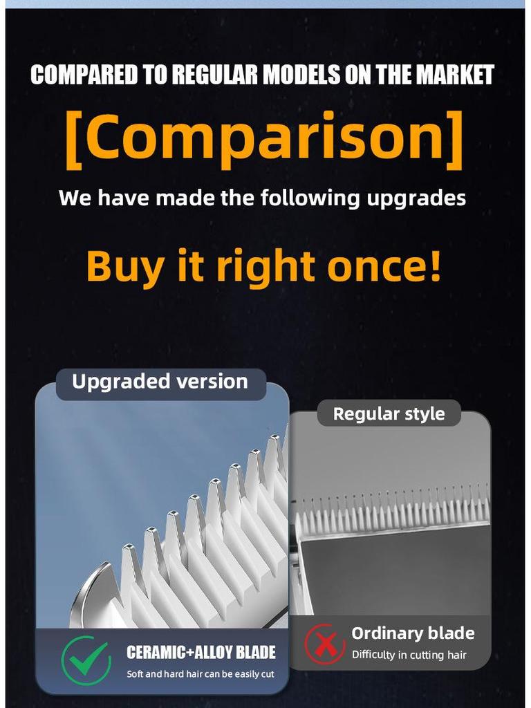 Cross-Border Electric Head Shaver & Shears - Self-Service Crew Cut Salon Clipper