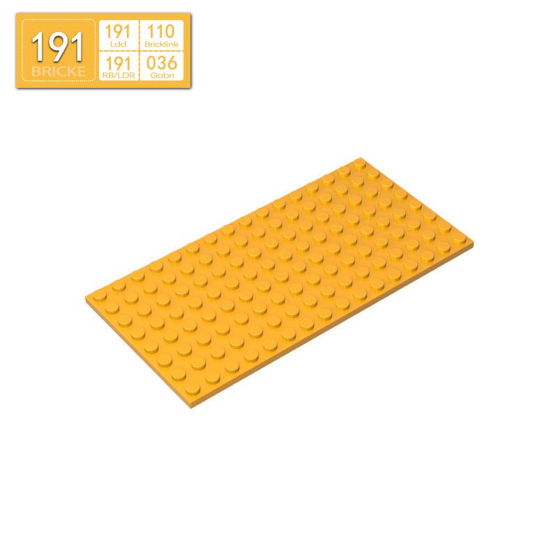 BRICKE Brick Guest 8x16 Plate - Lego 92438 Compatible MOC Building Block Accessory