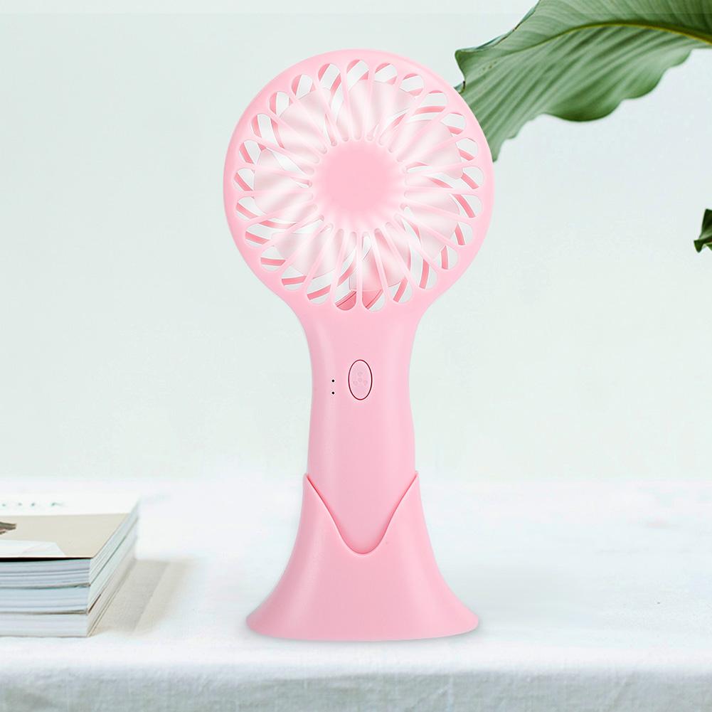 Ручной вентилятор Мини-система охлаждения для дома и офиса, 3-скоростной настольный электрический портативный розовый