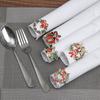 1PC Napkin Holder Christmas Tree Metal Wreath Napkin Ring Hollow Out Napkin Buckles Santa Claus Alloy Birthday Elk