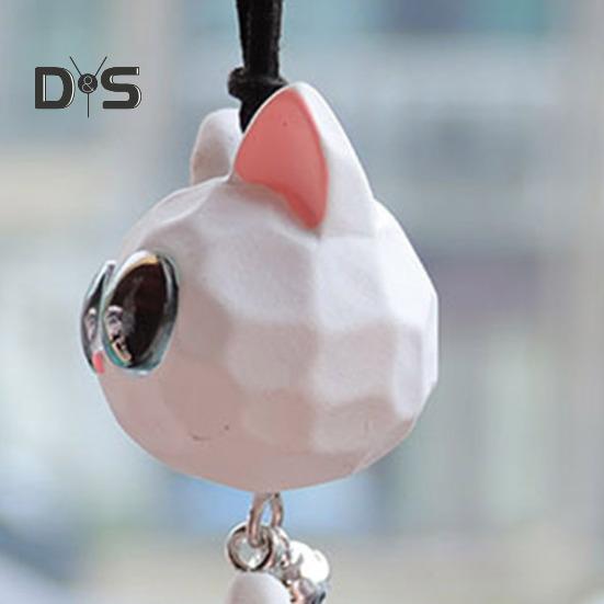 Подвесное украшение для автомобиля в виде кошки, симпатичная лиса, украшение для зеркала заднего вида автомобиля, декоративные аксессуары для салона автомобиля