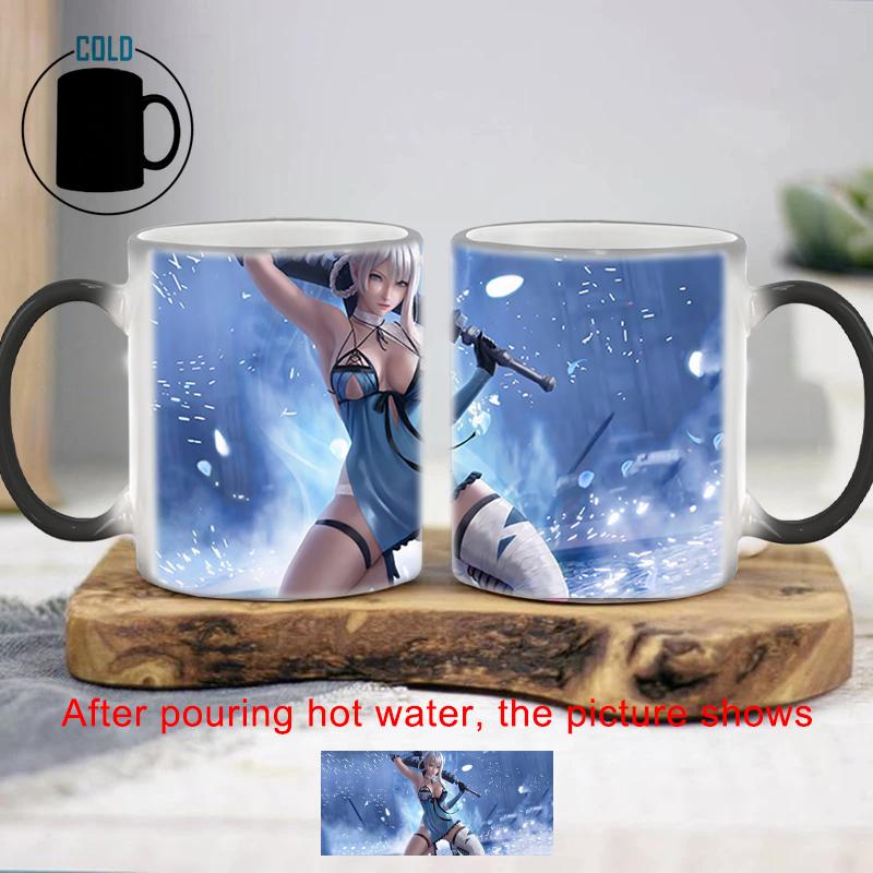 Nightdress Beauty Heat Sensitive Cup BSKT-162 Color Change Mugs Coffee Cups Custom Mug Anime Personalized Gifts Drinkware Kawaii