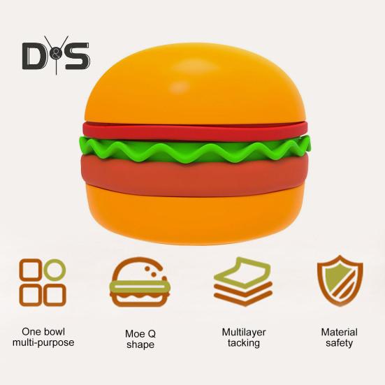 Миска для домашних животных в форме гамбургера, набор из 5 мисок для кормления домашних животных, набор столовых приборов ручной работы для кошек и собак