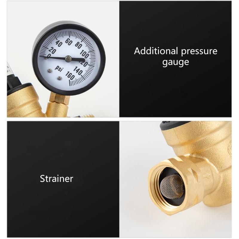 Регулируемый регулятор давления воды для кемпера RV Латунные клапаны-редукторы давления воды