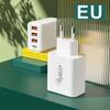 Быстрое зарядное устройство на 4 устройства: 3 порта USB-A, 1 порт USB-C, выходная мощность 40 Вт для телефонов, планшетов, ноутбуков
