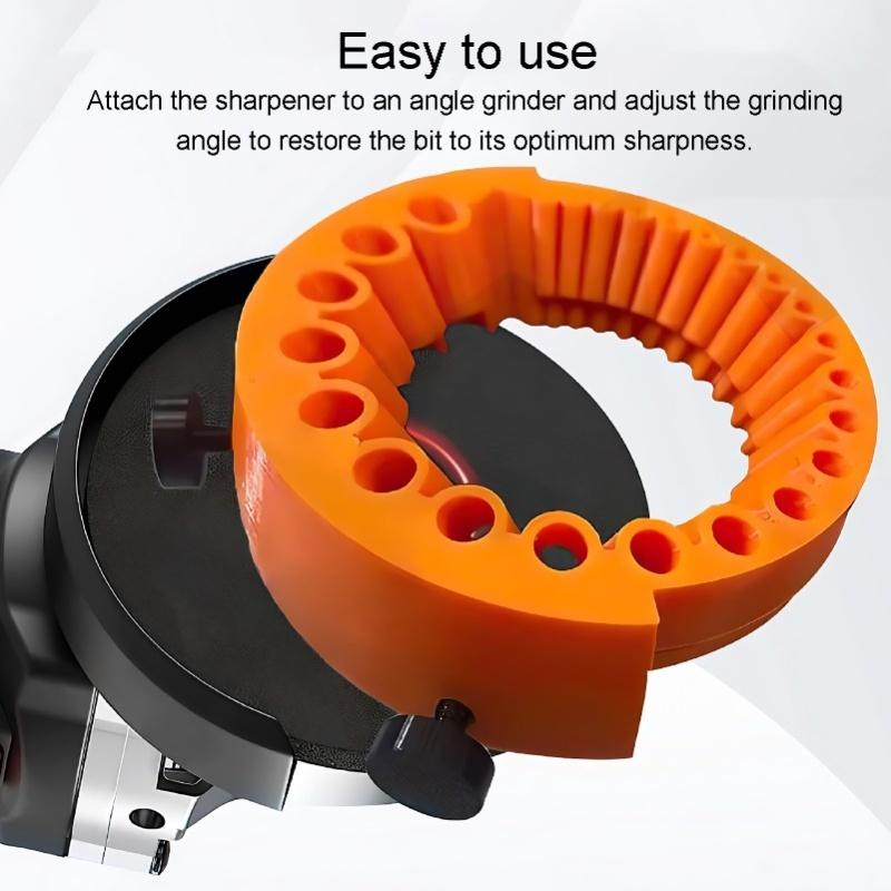 Drill Bit Sharpener For Angle Grinder ABS Power Drill Bit Grinding Attachment For 2 To 13mm Drill Bits Orange