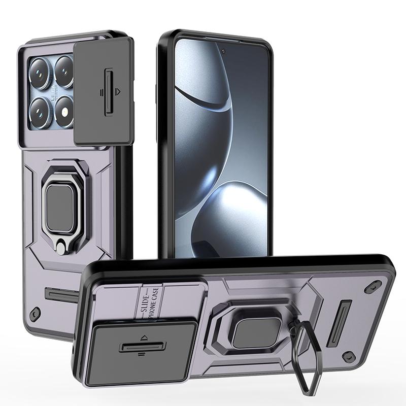 Для Xiaomi 13T 14T Pro 5G задняя крышка противоударный бронированный чехол кольцо слайдер объектив камеры защита магнитный держатель подставка телефон чехлы
