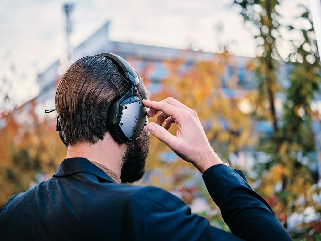 Беспроводные наушники V-MODA M-200 M200BTA-BK с шумоподавлением ANC Bluetooth, проводное подключение aptX и микрофоном, накладные, HD, поддержка, (черный)