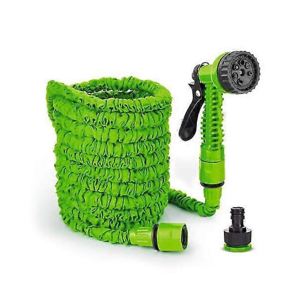(30m, Green) Expanding Garden Water Hose Pipe Spray Gun Flexible Grow Stretch Hosepipe
