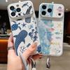 Кожаный ремешок-чехол с узором ракушек и рыб на побережье Для iPhone 18 Pro Max Гибридный ТПУ+ПУ Противоскользящий Мягкий чехол Для iPhone 17 16 15 14 13 Pro Max