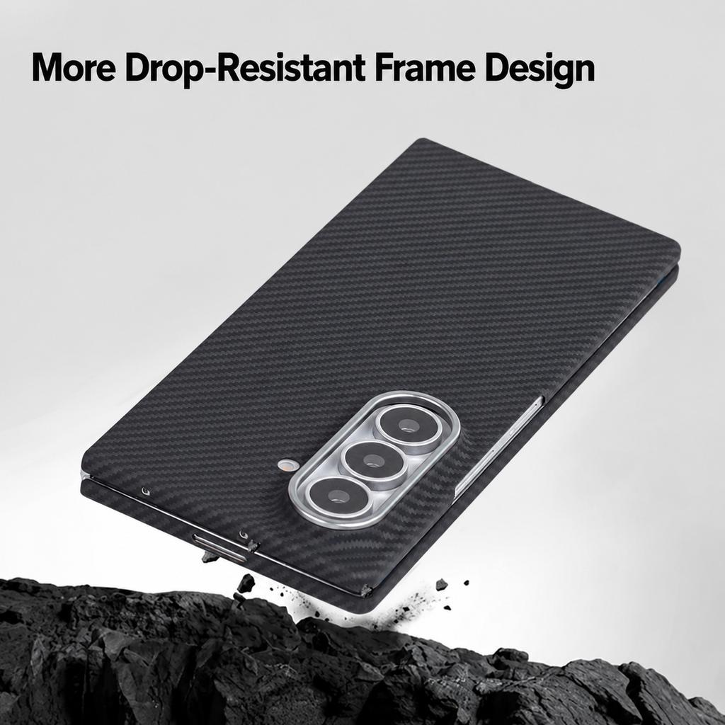 For Samsung Galaxy Z Fold 8 Wide Carbon Fiber Magnetic Case with MagSafe 600D Kevlar Aramid Fiber Ultra-Thin Protective Cover