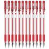 Deli 6601 Gel Pen 0.5mm Red (12-pack)