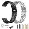 22mm Stainless Steel Watch Band For Samsung Galaxy 46mm Gear S3 Classic Frontier Band Galaxy Watch 3 45mm Bracelet Link Strap