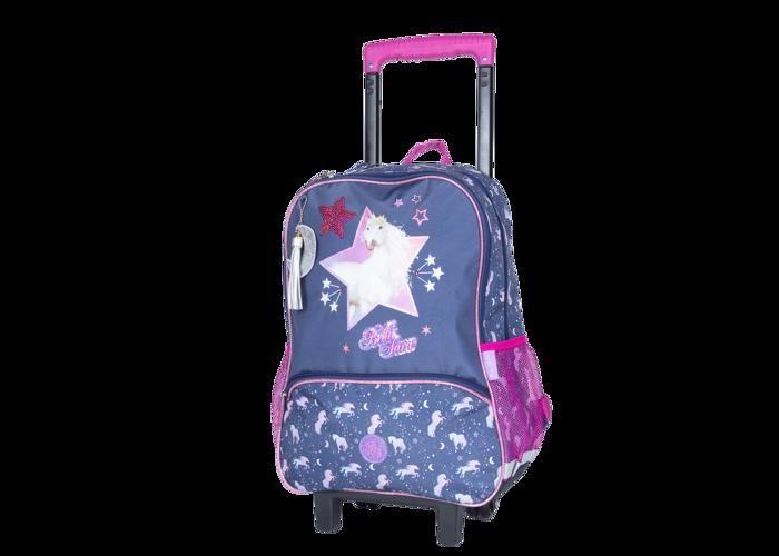 Sac à dos à roulettes - BELLA SARA - COSMIC - Bleu - 35cm x 43cm x 16cm - Fille