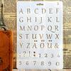 English Alphabet Number Template DIY Scrapbook Drawing Stencil Measuring Ruler