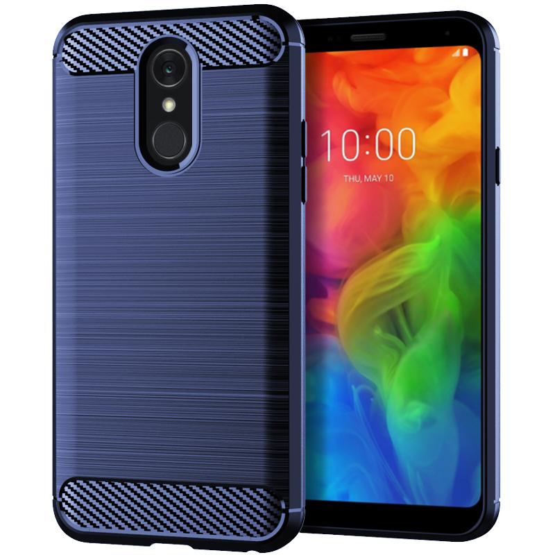 For LG Q8 2018 Q Stylus Lg Stylo+ Carbon Fiber Case for Lg Stylo 4 Stylo4+ Q Stylo Plus Shockproof Silicone Case Back Cover