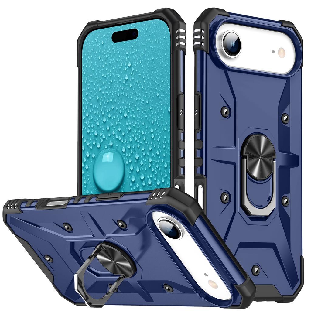 Для iPhone 17 Air Чехол ПК+ТПУ Противоударный Чехол для Телефона с Кольцом-Подставкой