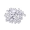 White Round Beads with Black Letters - 26-Letter Set for DIY Necklace & Phone Chain Accessories