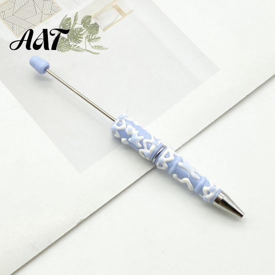 Креативные принадлежности для ручек DIY, Ручка с бусинами, Пластиковые черные шариковые ручки с бусинами, Персонализируемые ручки для студентов, подростков, учителей, Школьные, офисные