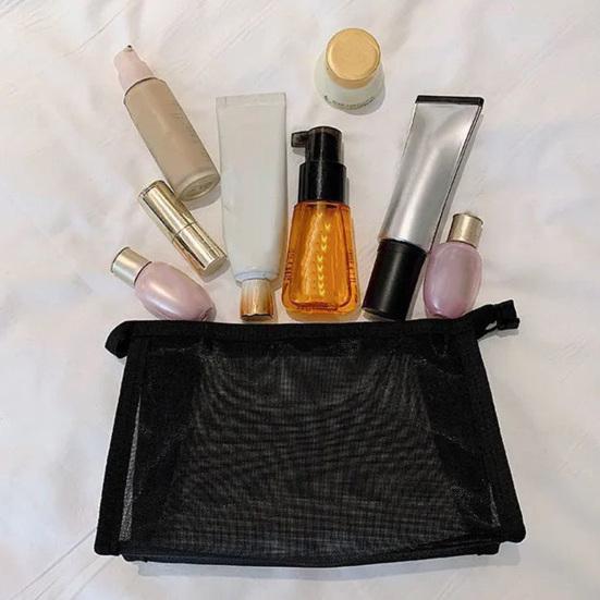 Сетчатая косметичка большой емкости, портативные быстросохнущие туалетные принадлежности