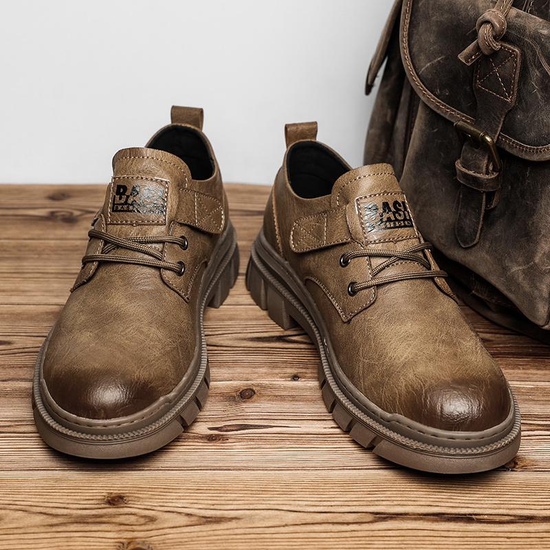 Fashion Men's Casual Shoes British Style Business Shoes Wear-resistant Thick Bottom Outdoor Breathable Oxford Shoes All-match Dress Shoe