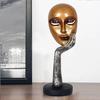 Presents New Lady Face Golden Showpiece, Perfect for Living Room, Entrance of Your Home or Office 38.1 Cm