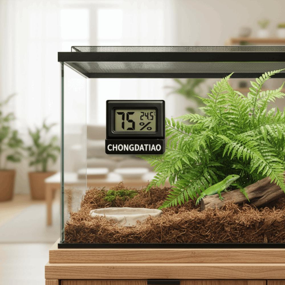 Magnetic Reptile Thermometer High Accurately Feeding Box Thermometer Reptile Terrarium