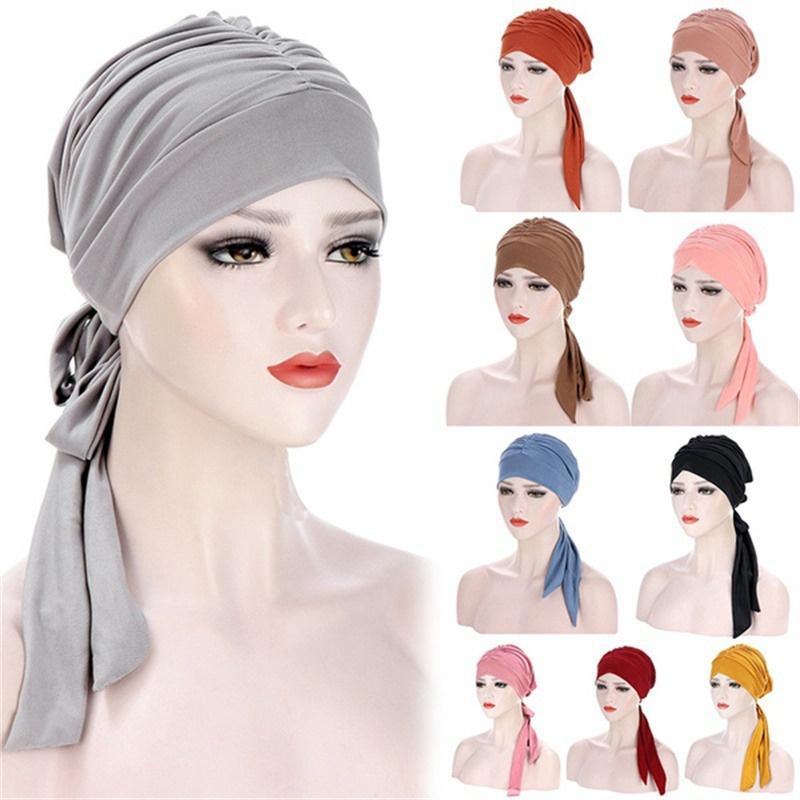 Women Muslim Cancer Head Scarf Chemo Hair Loss Hat Floral Printed Headwear EMA