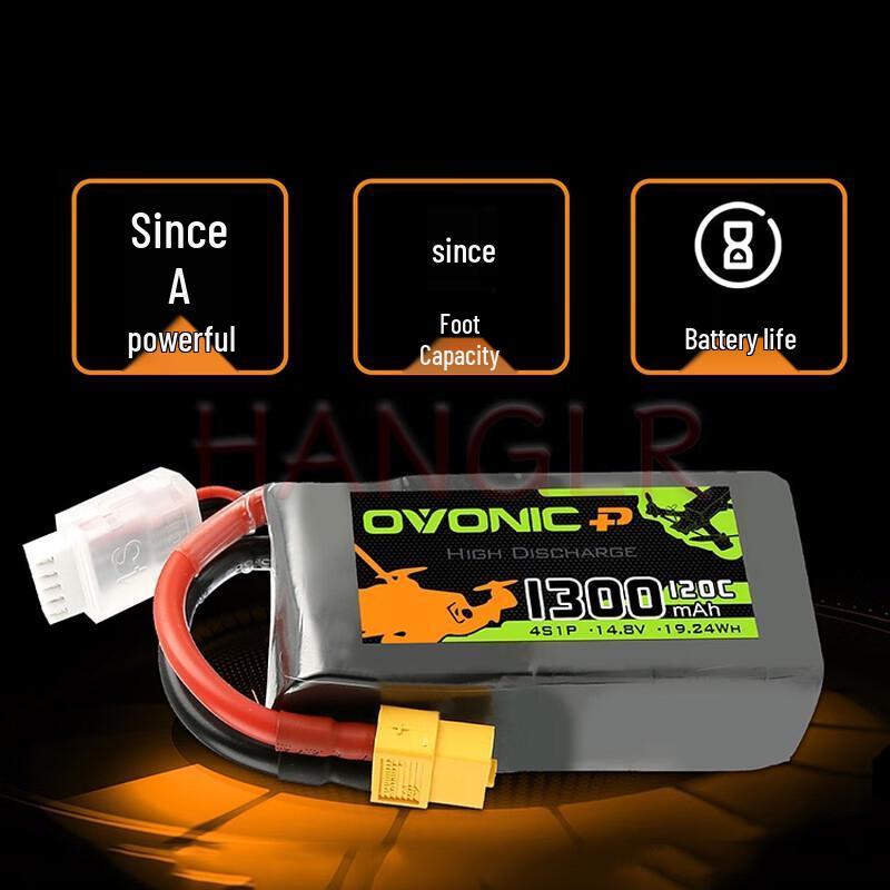 HANGLR 1800mAh 6S 22.2V High Rate LiPo Battery for FPV Drones