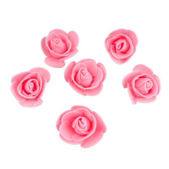 500 шт. Мини Искусственные Розы из Пенопласта Оптом Маленькие Головки Роз для DIY Цветочной Композиции Настенная Гирлянда Задник Свадебный Декор для Девичника