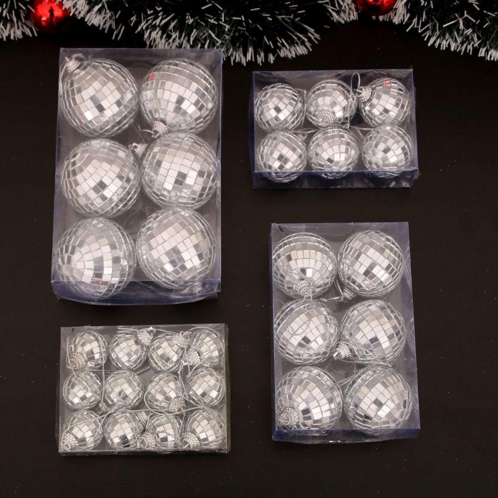 Красочные рождественские зеркальные диско-шары набор стеклянных рождественских елок подвесные сувениры для вечеринок