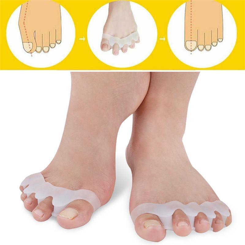 1 Pair Silicone Toe Spacer Separator Straightener Spreader Pain Relief