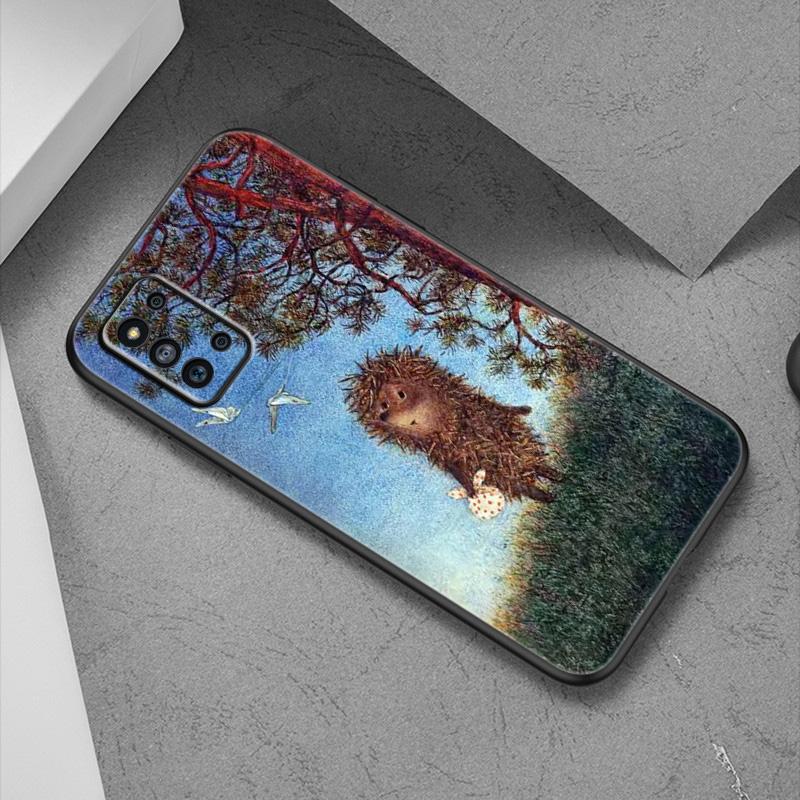 Чехол для телефона «Ежик в тумане» для Samsung Galaxy A12 A02S A22 A32 A52 A72 A71 A51 A41 A31 A21 A11 A50 A70 A10S A20S, черный чехол