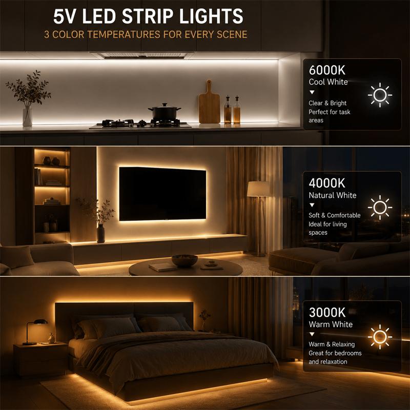 Светодиодная COB лента со светодиодным датчиком движения, питание от батарей или USB 5V, автоматическое включение/выключение, линейное освещение для шкафа, гардероба, кухни, лестницы