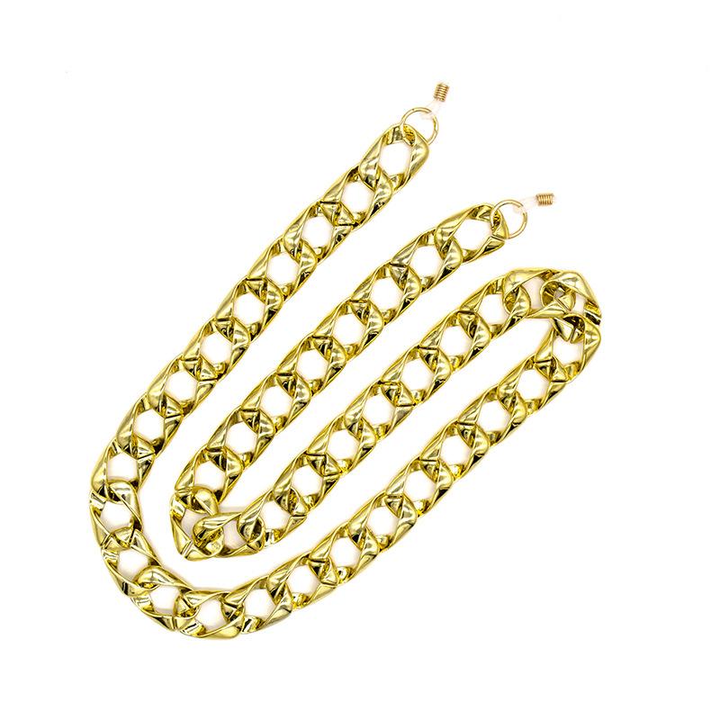 Акриловая золотая цепочка для очков Стильный аксессуар для очков Солнцезащитных очков Ремешок на шею Держатель для маски Прочная веревка для очков