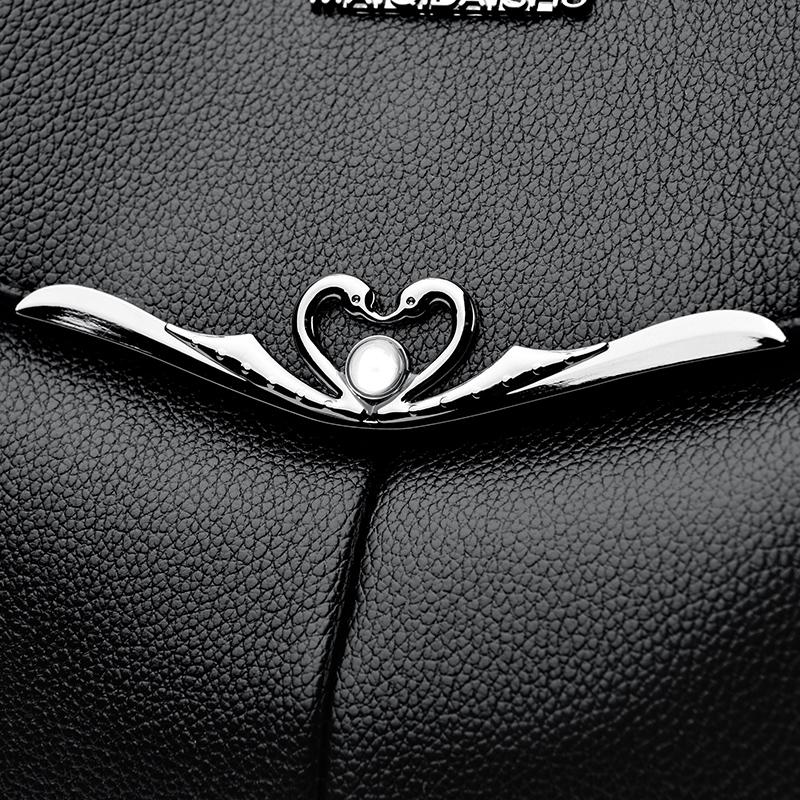 Женский дорожный рюкзак из кожи с жемчугом, школьный рюкзак