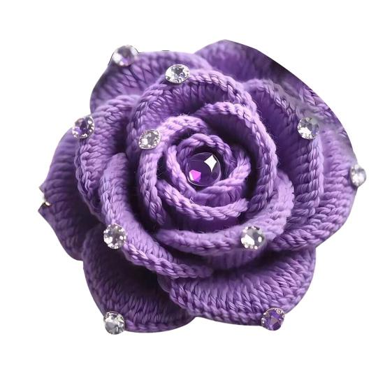 Цветочный Плюшевый Коврик для Пола 3D Реалистичный Стразы Крючком Роза Узор Нескользящий Напольный Коврик Быстросохнущий Впитывающий Коврик для Ванной Комнаты Кухни