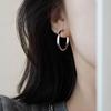 2023 Trendy Women's S925 Silver Hoop Earrings: Niche Design Circle Studs & Ear Cuffs