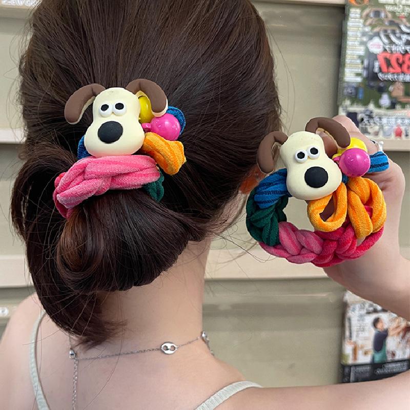 Резинки для волос с мультяшной собакой и дофамином: Прочные, высокоэластичные резинки ярких цветов, дизайн с щенками