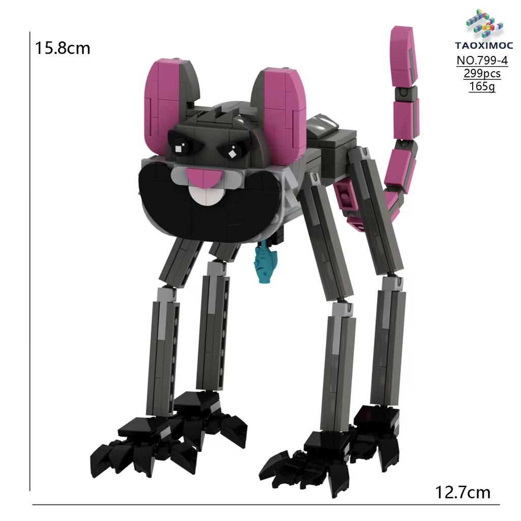 Poppy Playtime 4 Building Blocks Model Figure, Poppy Playtime Toy, Collectible Display Set, Kids Gift