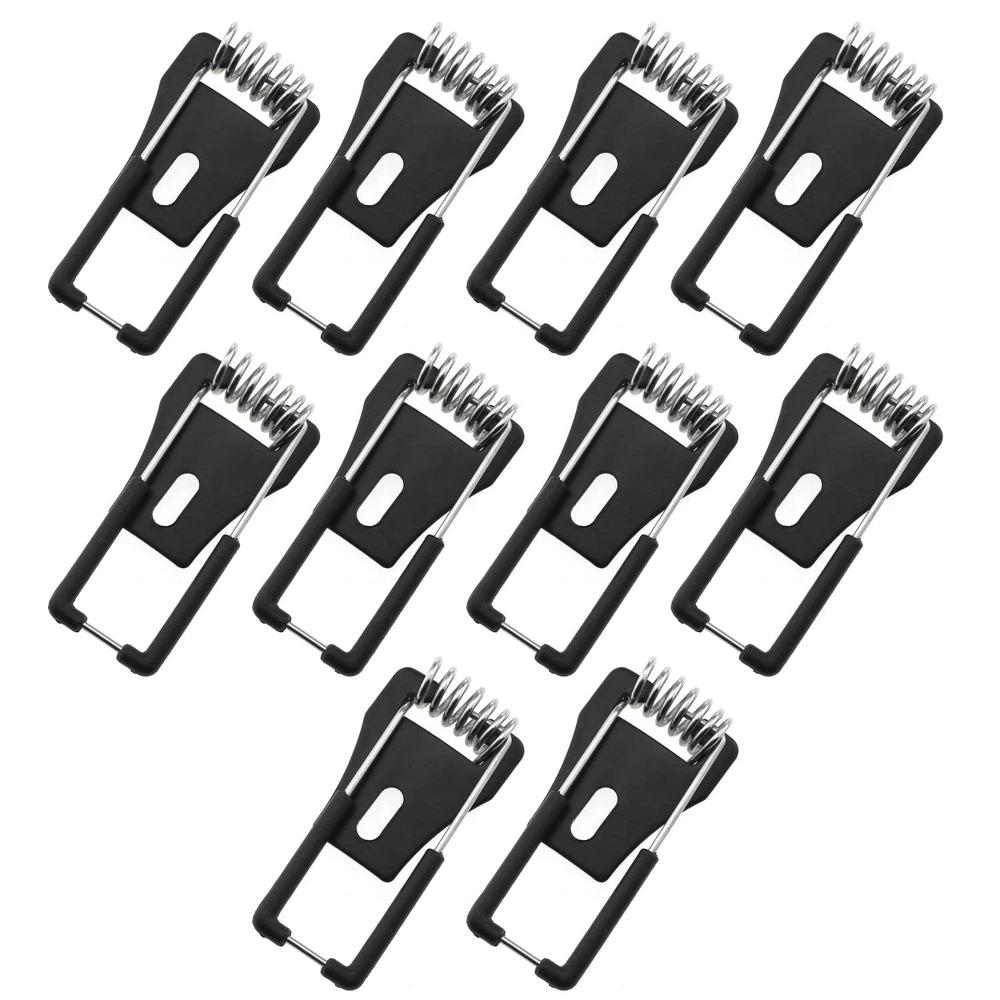 10pcs Cold-rolled Steel Panel Lamp Spring Clip Black Lamp Circlip Mounting Bracket  Electrician