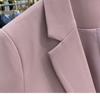 Pink White Blazer Coat Women&#x27;s Spring Autumn Leisure Loose Blazers Suit Pocket Top Black Green Blazer