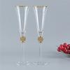 2Pcs/set Phnom Penh Champagne Glasses Inlaid Diamond Wine Glass Weddeing Party Crystal Goblet Cocktail Glass Drinkware Gifts