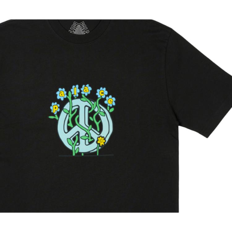 Palace Футболка Grower, черные топы унисекс P26TS085